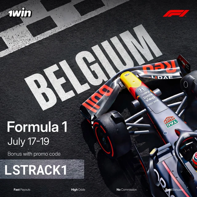 1win — Formula 1 Belgium GP bonus, promo code LSTRACK1 (18+, play responsibly)